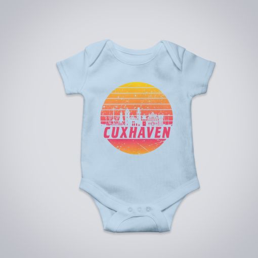 CuxBody - Motiv: Cuxhaven Skyline orange | BabyBody Jungs