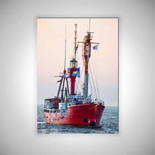 CuxPrint - Motiv: Feuerschiff Elbe 1 Hochformat | 3mm Alu-Dibond-Platte Galerie Print