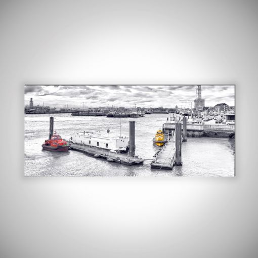 CuxPrint - Motiv: Schlepper Cuxhaven Panorama | 3mm Alu-Dibond-Platte Galerie Print
