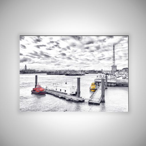 CuxPrint - Motiv: Schlepper Cuxhaven Querformat | 3mm Alu-Dibond-Platte Galerie Print