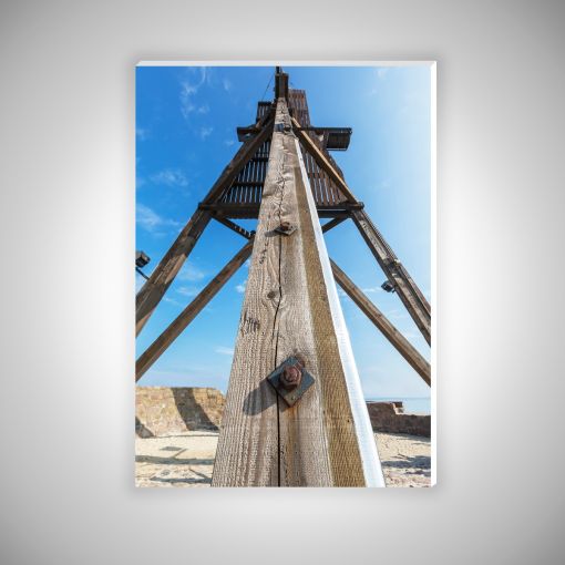 Der Kugelbake ganz nah Hochformat | Hartschaumplatte 10mm Galerie Print-60 x 90