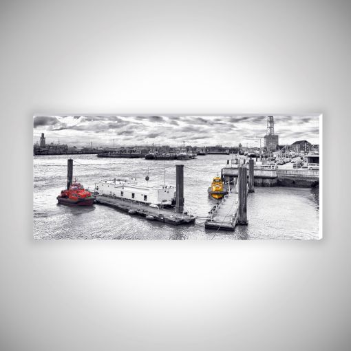 CuxPrint - Motiv: Schlepper Cuxhaven Panorama | Hartschaumplatte 10mm Galerie Print 