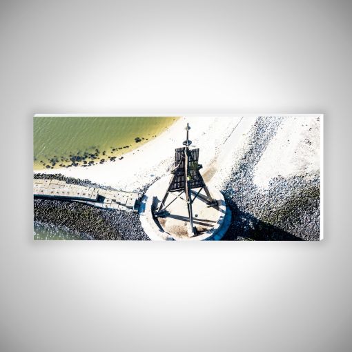 Kugelbake von oben Panorama | Hartschaumplatte 10mm Galerie Print-50 x 20