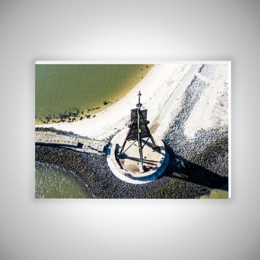 CuxPrint - Motiv: Kugelbake von oben | Hartschaumplatte 10mm Galerie Print