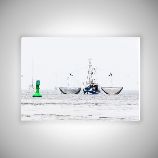 CuxPrint - Motiv: Fischkutter mit Rettungboje | Hartschaumplatte 10mm Galerie Print