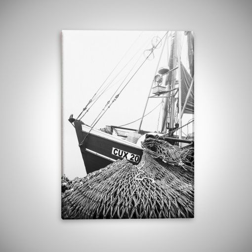 CuxPrint - Motiv: Segelschiff mit Fischernetz | Leinwand Galerie Print