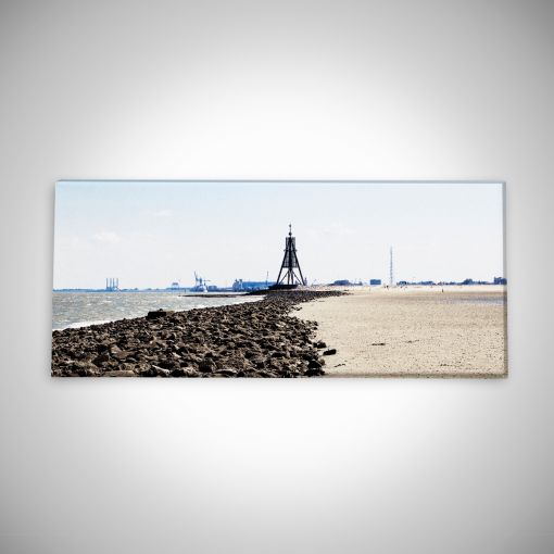 CuxPrint - Motiv: Kugelbake Stein Panorama | Leinwand Galerie Print