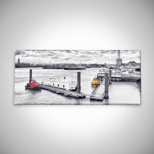 CuxPrint - Motiv: Schlepper Cuxhaven Panorama | Leinwand Galerie Print