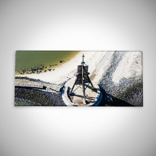 CuxPrint - Motiv: Kugelbake von oben Panorama | Leinwand Galerie Print