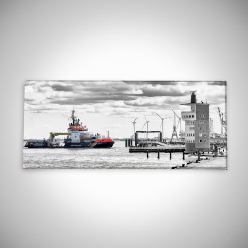 Küstenwache an der Alten Liebe Panorama | Leinwand Galerie Print-50 x 20