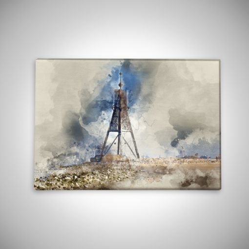 CuxPrint - Motiv: Kugelbake Aquarell | Leinwand Galerie Print