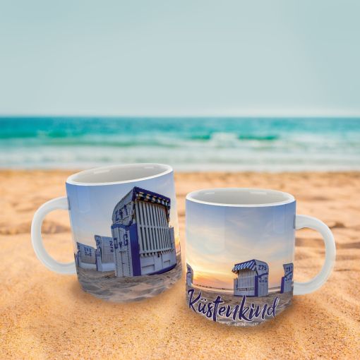 CuxTasse - Motiv: Küstenkind Strandkörbe | Tasse