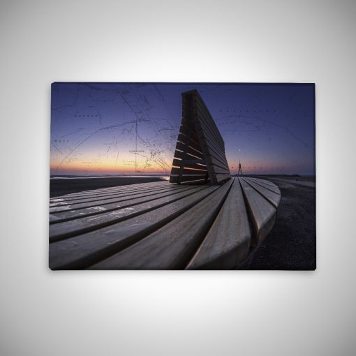 CuxPrint - Motiv: Bank Sonnenuntergang | Leinwand Galerie Print