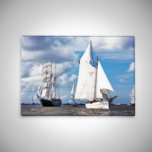 CuxPrint - Motiv: Segelschiff auf der Nordsee | Leinwand Galerieprint