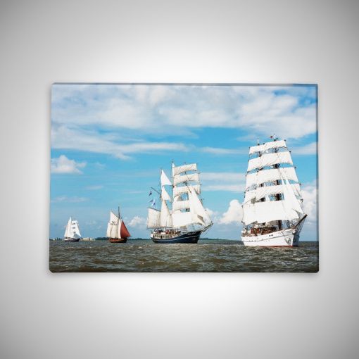 CuxPrint - Motiv: Segelschiffe auf der Nordsee | Leinwand Galerie Print
