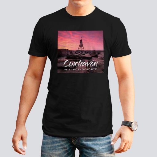 CuxShirt - Motiv: Cuxhaven Kugelbake | Herren T-Shirt