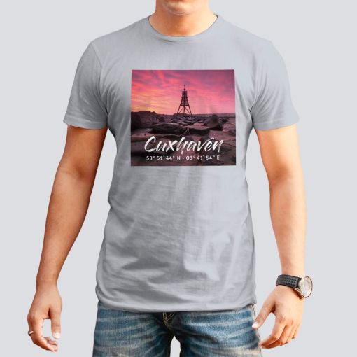 Cuxhaven Kugelbake | Herren T-Shirt-soft grau-S