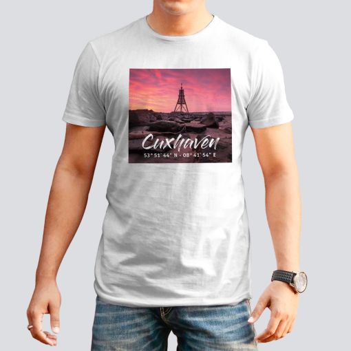 Cuxhaven Kugelbake | Herren T-Shirt-weiß-S