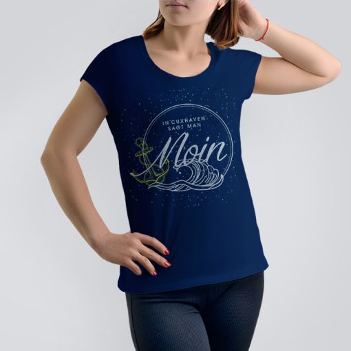 Moin Cuxhaven | Damen Shirt-navyblau-M