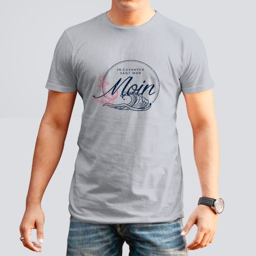 Moin Cuxhaven | Herren T-Shirt-soft grau-M