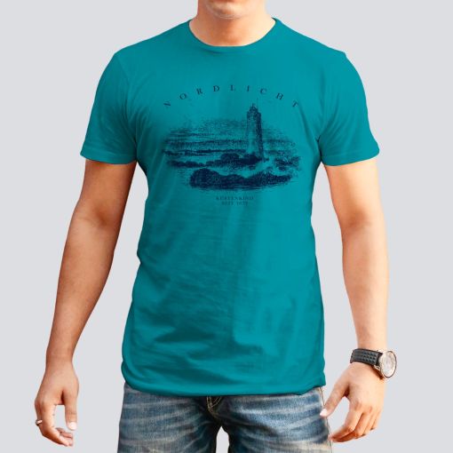 Nordlicht | Herren T-hirt-oceanblau-XL