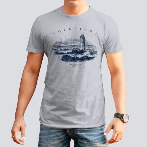 Nordlicht | Herren T-hirt-soft grau-XL