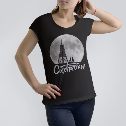 CuxShirt - Motiv: Cuxhaven Mond | Damen T-Shirt