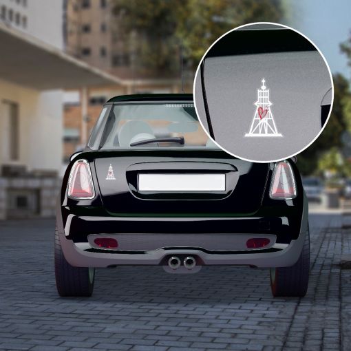 CuxAufkleber - Motiv: Kugelbake mit Herz | Autoaufkleber