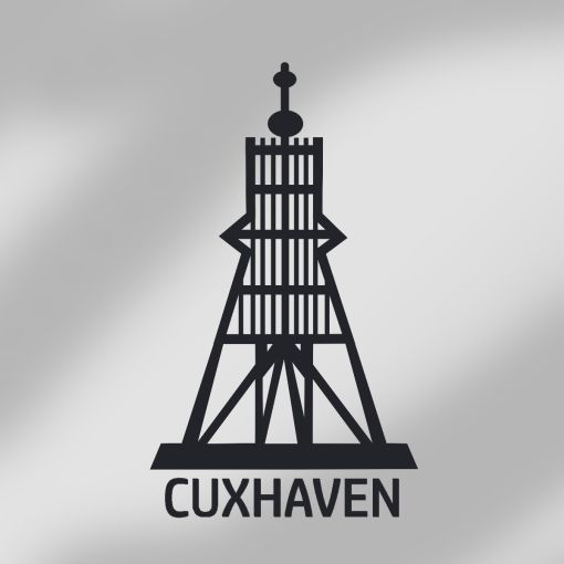Exklusive CuxAufkleber - Motiv:  Kugelbake Cuxhaven | Autoaufkleber