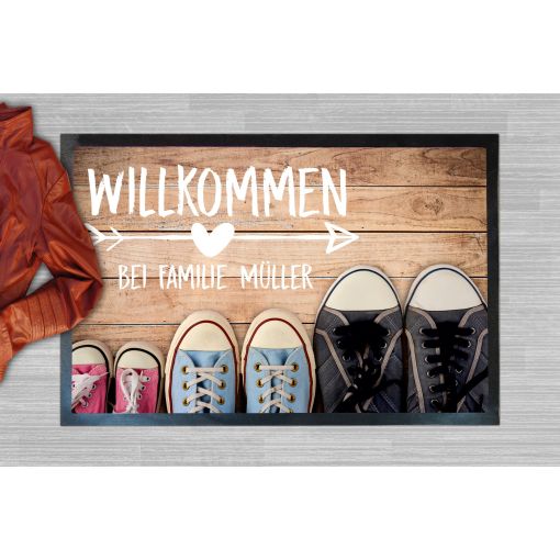 CuxMatte - Motiv: Willkommen Chucks | Fußmatte