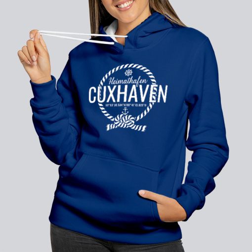 CuxHoodie - Motiv: Heimathafen Cuxhaven | Damen Hoodie