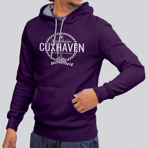 CuxHoodie - Motiv: Heimathafen Cuxhaven | Herren Hoodie