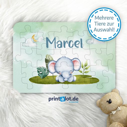 Holzpuzzle für Kinder | Motiv: Tiere