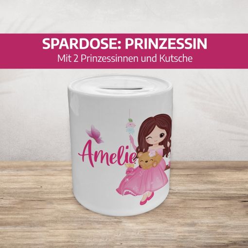 Spardose für Kinder | Motiv: Prinzessin