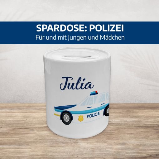 Spardose für Kinder | Motiv: Polizei