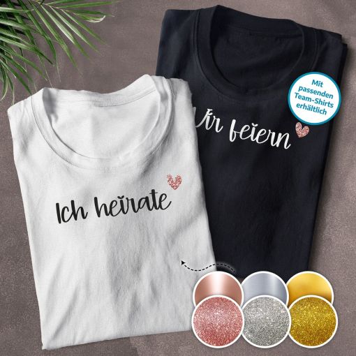 Motiv: Ich heirate (Wir feiern) | JGA T-Shirts