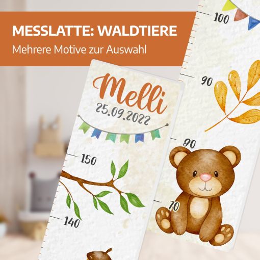 Messlatte | Waldtiere | Personalisiert