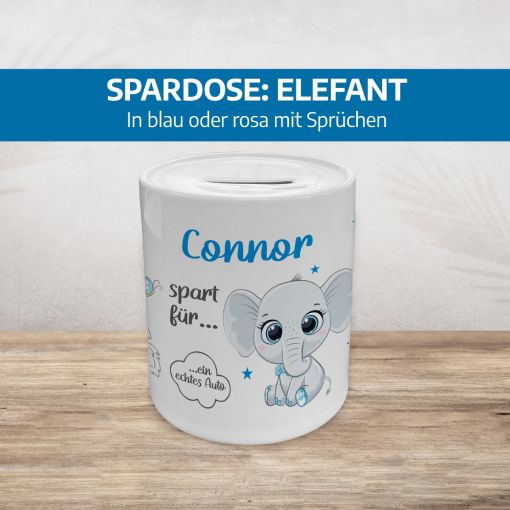 Spardose für Kinder | Motiv: Elefant