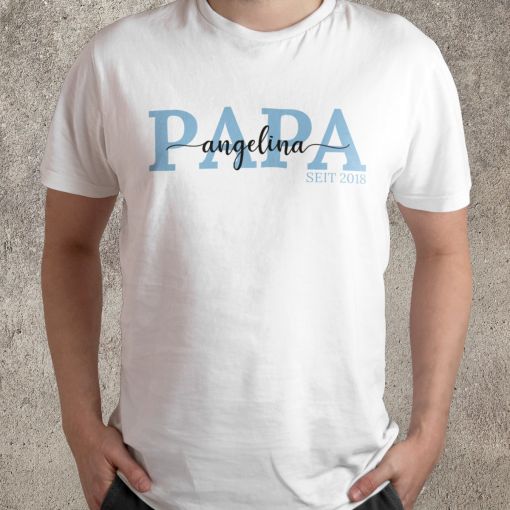 Motiv: Papa mit Wunschname|n | T-Shirt