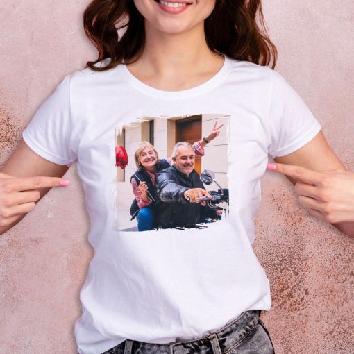 Fransiger Rahmen & Wunschnamen | Foto T-Shirt