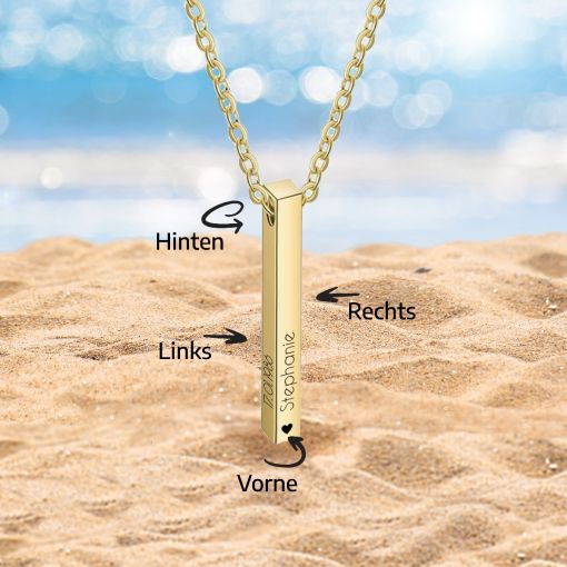 Barrenkette mit Wunschtext | Schmuck