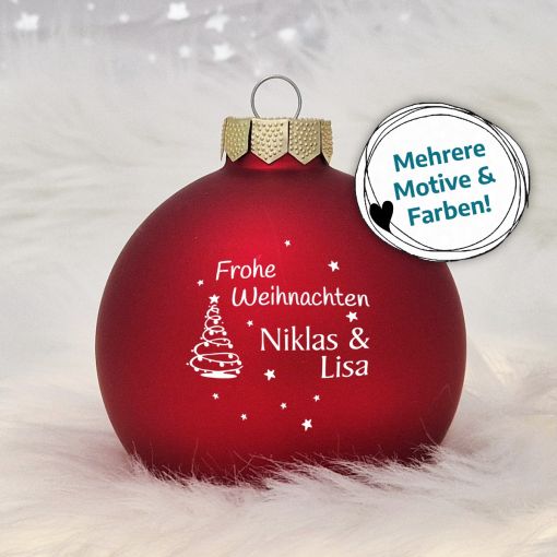 UV-Druck | Weihnachtskugel "XMas" | Christbaumkugel